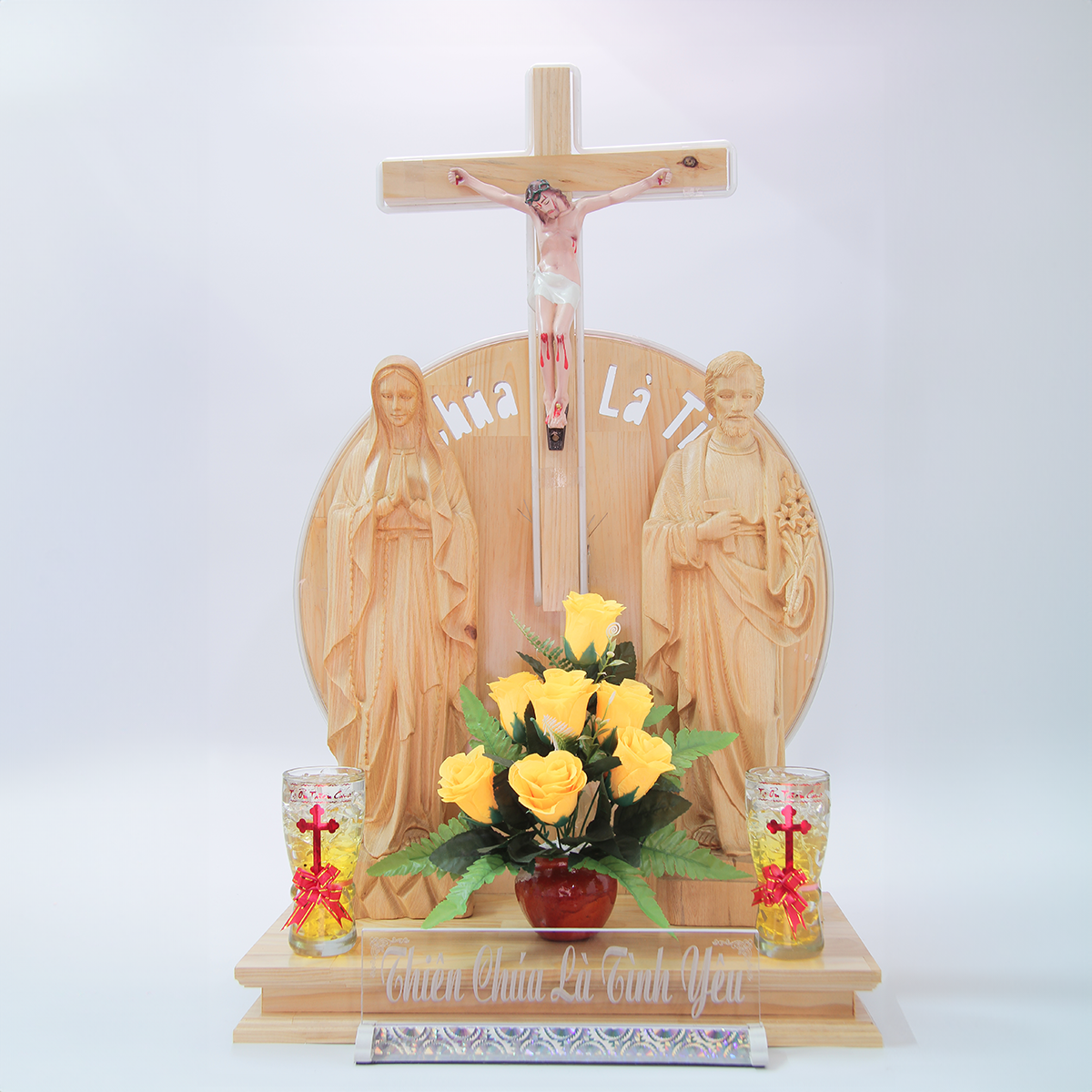 [Chất lượng] Bàn thờ treo tường- Chúa Kito- Đạo Công giáo - Quà cưới Tân gia cao cấp- Altar Christ Mary and Joseph Jesus